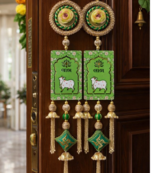 lotus cow shubh labh door hanging toran main door for home decor (pack of 2)