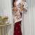 White embroidered kurta with maroon palazzo & dupatta set