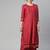 Women Maroon Solid Kurta with Palazzos & Dupatta