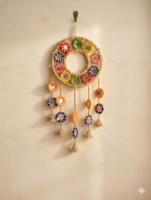colorful handmade dream catcher decorative home door hanging (pack of 1) 1