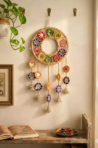colorful handmade dream catcher decorative home door hanging (pack of 1)