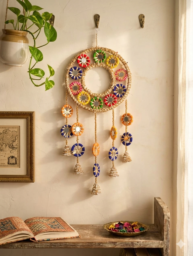 colorful handmade dream catcher decorative home door hanging (pack of 1)