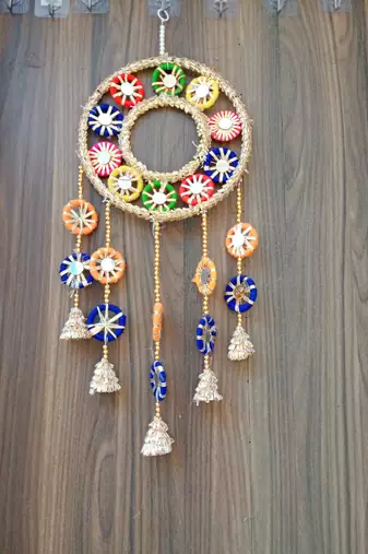 colorful handmade dream catcher decorative home door hanging (pack of 1)