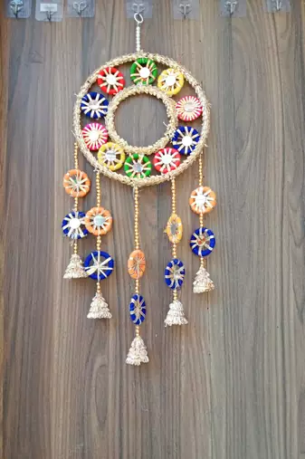 colorful handmade dream catcher decorative home door hanging (pack of 1)