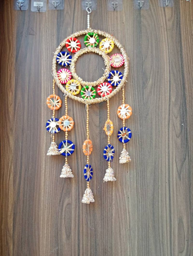 colorful handmade dream catcher decorative home door hanging (pack of 1)