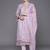Floral Embroidered Regular Thread Work Linen Kurta with Trousers & Dupatta