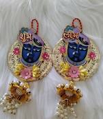 shubh labh shrinath ji door hanging decorative wall hanging home decor  (pack of 2)
