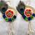 shubh labh peacock feather door hanging decorative wall handmade home decor (pack of 2)