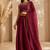Maroon Embroidery Work Lehenga choli with dupatta.
