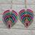 shubh labh leaf patch door hanging handmade beaded wall hanging home decor (pack of 2)