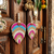 shubh labh leaf patch door hanging handmade beaded wall hanging home decor (pack of 2)