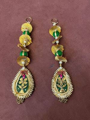 shubh labh patch door hanging handmade embroidered wall hanging home decor (pack of 2) 1