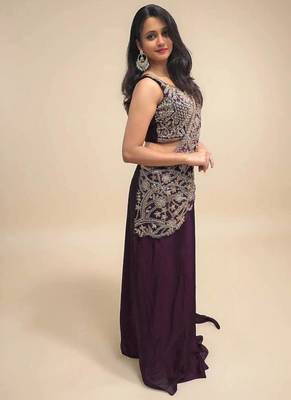 Regal silk blend embroidered saree 3