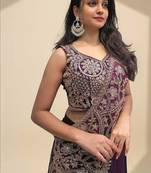 Regal silk blend embroidered saree