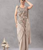 Floral embroidery saree