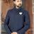 blue classic nawabi indowestern sherwani set  & fancy botton