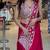 Royal fuchsia embroidered saree with peacock motif blouse