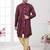 Coffee embroidered indo-western sherwani set with thread, stone & fancy button work.