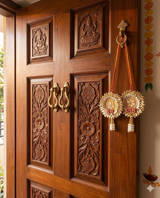 traditional decorative wall hanging  wall hanging for perfect home decor (pack of 2) 3