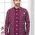 Vine embroidered indo-western sherwani set with thread, stone & fancy button work.