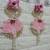shubh labh pink lotus patch door hanging handmade beads wall hanging home decor (pack of 2)
