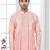 Peach embroidered jacket attached indo-western sherwani set with thread, stone & fancy button work.