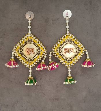 traditional decorative wall hanging for main door  garland perfect for home decor (pack of 2) 1