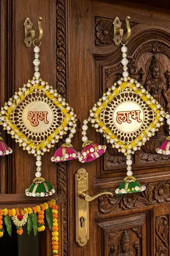 traditional decorative wall hanging for main door  garland perfect for home decor (pack of 2)