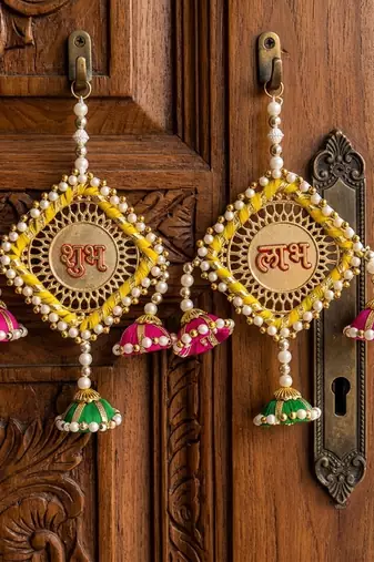 traditional decorative wall hanging for main door  garland perfect for home decor (pack of 2)