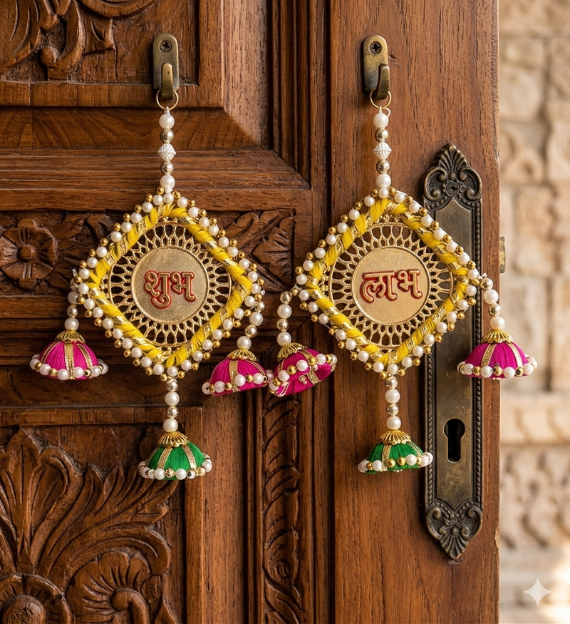 traditional decorative wall hanging for main door  garland perfect for home decor (pack of 2)