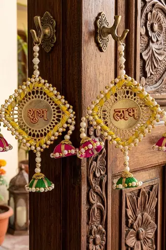 traditional decorative wall hanging for main door  garland perfect for home decor (pack of 2)