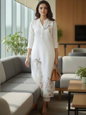 Women Ethnic Motifs Embroidered Regular Thread Work Kurta with Trousers 1