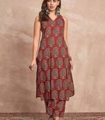 Women Ethnic Motifs Printed Regular Kurta with Palazzos Kurta Sets