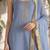 Women Ethnic Motifs Yoke Design Regular Thread Work Silk Crepe Kurta with Trousers & With Dupatta