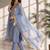 Women Ethnic Motifs Yoke Design Regular Thread Work Silk Crepe Kurta with Trousers & With Dupatta