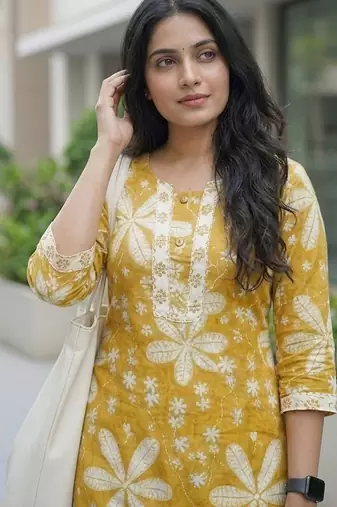 Women Floral Printed Regular Kurta with Trousers & With Dupatta