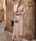 Women Printed Regular Chanderi Silk Kurta with Trousers
