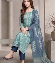 Women Floral Printed Regular Sequinned Kurta with Trousers & With Dupatta