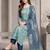 Women Floral Printed Regular Sequinned Kurta with Trousers & With Dupatta