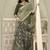 Olive cotton woven zari border patola pallu with fancy tassels casual wear saree