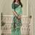 Turquoise cotton woven zari border patola pallu with fancy tassels casual wear saree