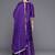Floral Thread Embroidered Sequinned Chanderi Silk Kurta & Palazzos With Dupatta