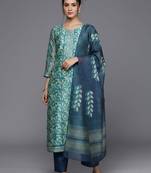 Women Floral Printed Regular Kurta with Trousers & With Dupatta