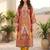 Women Ethnic Motifs Printed Regular Chanderi Silk Kurta with Trousers