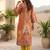 Women Ethnic Motifs Printed Regular Chanderi Silk Kurta with Trousers