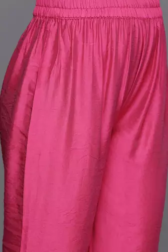 Women Yoke Design Panelled Thread Work Kurta with Trousers & Dupatta