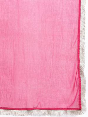 Women Yoke Design Panelled Thread Work Kurta with Trousers & Dupatta 4
