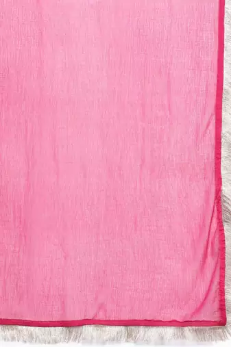 Women Yoke Design Panelled Thread Work Kurta with Trousers & Dupatta