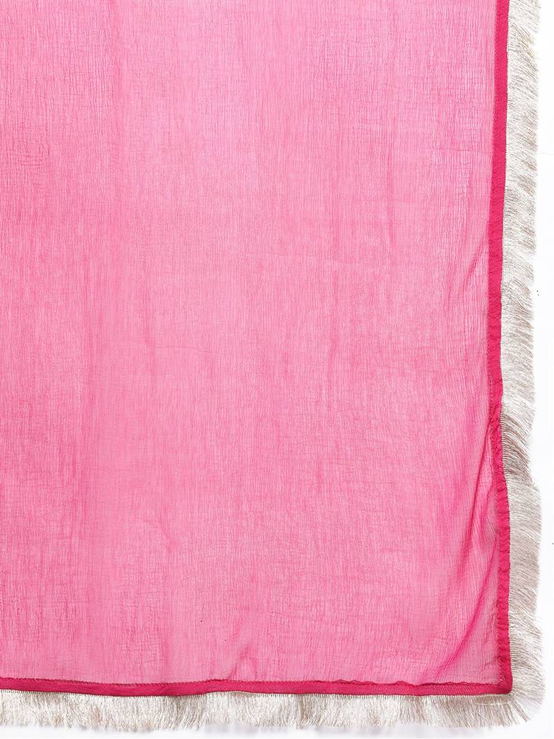 Women Yoke Design Panelled Thread Work Kurta with Trousers & Dupatta