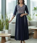Women Ethnic Motifs Embroidered Pleated Kurta with Trousers